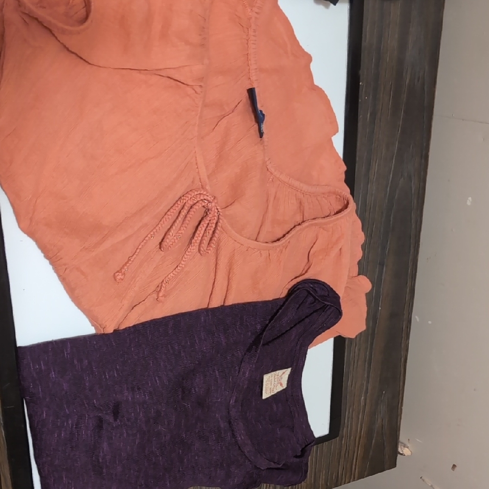Sonoma Orange Drawstring Women's Top with Plum Tee